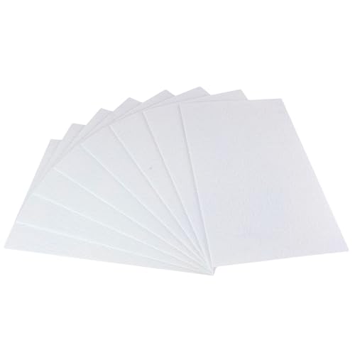 Jtnohx Stiff Felt, 2mm Thick Felt Sheets for Crafts, 8"x12" Hard Felt Fabric Squares 8Pcs for DIY Projects (White) - color: White
