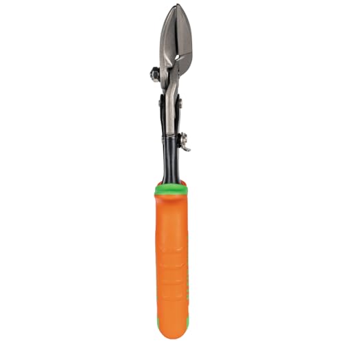 Klein Tools 2401R Right-Cutting Offset Snips, Aviation Tin Snips with Forged Blade for Precision Sheet Metal Cutting - style: Right-Cutting