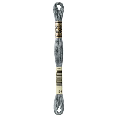 DMC 6-Strand Embroidery Cotton Floss, Light Pewter - style: #169 Gray