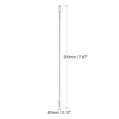 HARFINGTON 8 Inch Upholstery Needles Large Eye Stitching Needles Stainless Steel Straight Hand Sewing Needles for Home Hand Sewing Leather Tapestry Embroidery Tufting Webbing Carpet - size: 8 Inch