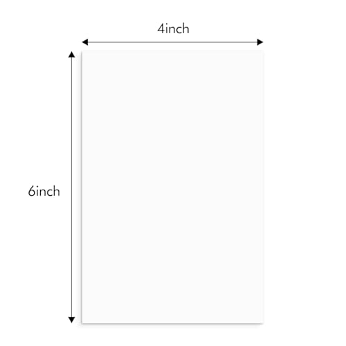 Golden State Art 4x6 White Backing Board, 10 Pack Backer Boards for Prints - size: 4x6