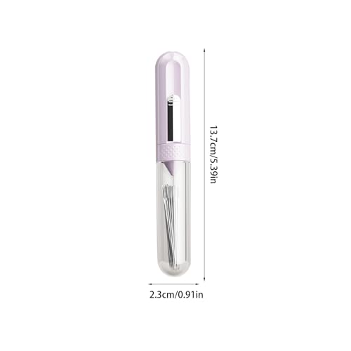 Magnetic Needle Case(Set of 2)–Portable Sewing Kit with Magnetic Needle Holder,Threader,Seam Ripper,Sewing Needles&Thimble|Compact Lipstick-Sized Design Sewing Notions