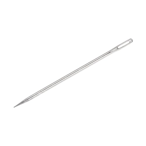 HARFINGTON 3 Inch Upholstery Needles Large Eye Stitching Needles Stainless Steel Straight Hand Sewing Needles for Home Hand Sewing Leather Tapestry Embroidery Tufting Webbing Carpet - size: 3 Inch