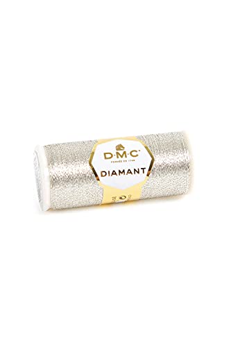 DMC Diamant Metallic Thread 38.2yd-Light Silver - color: silver, size: 38.2 yards