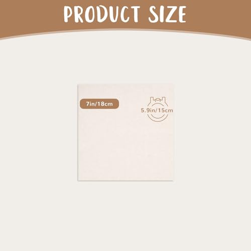 10 PCS Beige Linen Needlework Embroidery Fabric Cloth (7 × 7 Inch) - size: 7 × 7 Inch