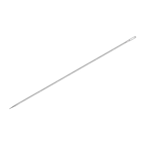 HARFINGTON 10 Inch Upholstery Needles Large Eye Stitching Needles Stainless Steel Straight Hand Sewing Needles for Home Hand Sewing Leather Tapestry Embroidery Tufting Webbing Carpet - size: 10 Inch