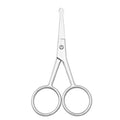 Multicolor Professional Grooming Scissors for Facial Hair Removal - color: Silver Safety Head C