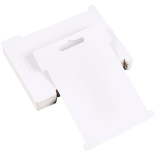 40Pcs White Embroidery Floss Cardboard Yarn Bobbins Organizer Paper Embroidery Cotton Thread Friendship Bracelet String Wrapping Cards Holder Bulk for Cross Stitch Thread Sewing Storage