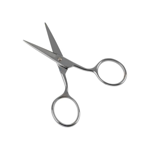 Klein Tools G404LR Scissors, Made in USA, Embroidery Scissor with Large Ring, Great for Sewing, Fabric, Electronics, More, 4-Inch