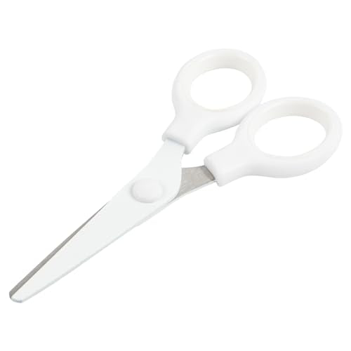 JAM PAPER Multi-Purpose Mini Scissors - 5 Inch - White - Soft Grip & Stainless Steel Precision Blades - Sold Individually - color: White, size: Mini (5 Inch)