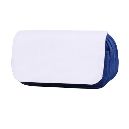Sublimation Printable Blanks Cosmetic Bags Pencil Case Multipurpose DIY Heat Transfer Makeup Bags Organizer Bag Toiletry Pouch with Removable Flap for Sublimation - color: Blue, size: 2PCS