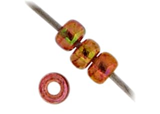 Miyuki Seed Bead 11/0 APX.22g - Dark Topaz Rainbow Gold Luster Japanese Glass Seed Beads - color: Dark Topaz Rainbow Gold Luster