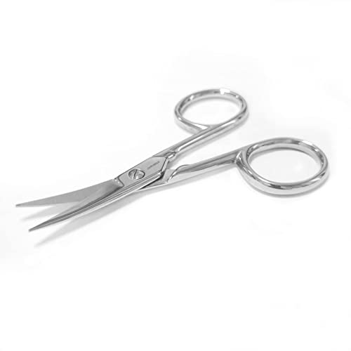 JARVISTAR Small Embroidery Curved Scissors, 4” Forged Stainless Steel Detail Craft Cutter, Sharp Pointed Tip for Fabric Sewing, Needlework, Yarn and DIY Crafts