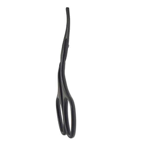 Multicolor Professional Grooming Scissors for Facial Hair Removal - color: Curved Safety Head Black