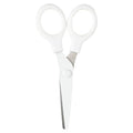JAM PAPER Multi-Purpose Mini Scissors - 5 Inch - White - Soft Grip & Stainless Steel Precision Blades - Sold Individually - color: White, size: Mini (5 Inch)