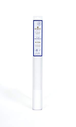 DMC GD1136-6750 Classic Reserve Gold Label Aida Fabric Box, White, 11 Count