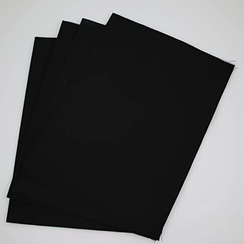 KCS 4/6 pc of 12" x 18" 30cmx45cm 16CT Counted Cotton Aida Cloth Cross Stitch Fabric (Black, 4 pc) - color: Black, size: 4 pc