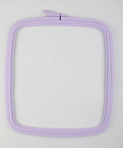 Nurge Square Embroidery Hoop - Plastic Cross Stitch Frame for Needlepoint & Embroidery - Adjustable Craft Hoop - Lilac - No:4 (Large) - color: Lilac, size: No:4 (Large)