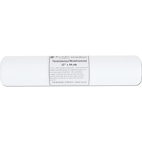 Threadart Tearaway/Washaway Embroidery Stabilizer | 12" x 10 yd Roll - size: TEAR-AWAY/WASH-AWAY 12"X10YD ROLL