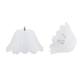 Aspen Creative 28003-15-2, Clip-on Tulip Shade in White Finish, 8" Diameter x 4" Height, 2 Pack - color: White - Tulip Shade