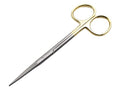 ARTMAN INSTRUMENTS Scissors - 5.5 Inches Straight, Gold Plated Handle with Tungsten Carbide Inserts - Extra Sharp, Durable, and Autoclavable for Precision Cutting