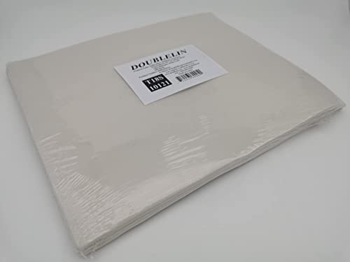 DOUBLELIN 1.8oz Tear Away Stabilizer Sheets, White, 10x12, 100 pcs - color: Tearaway 1.8oz White, size: 10"x12" 100 Sheets