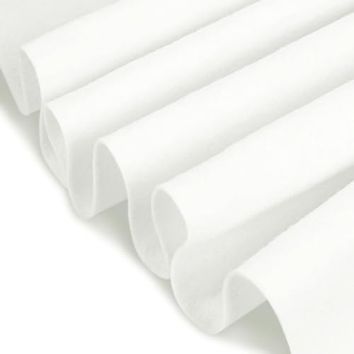 Felt Fabric 1.8 mm Thick 36" x 72" - Soft Durable Felt by The Yard Felt Sheets for Arts and Crafts, DIY Sewing, Crafting Projects (White) - color: White, size: 36" x 72"