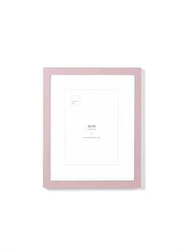Opposite Wall - 8x10 in - Real Wood Pink Picture Frame - Lightweight, Versatile & Shatterproof - Wall Hanging & Tabletop Photo Frame - Office, Gallery & Home Decor - color: Pink, size: 8x10 in