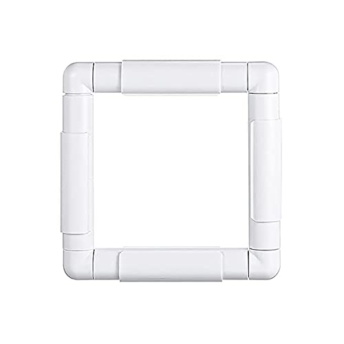 6" Square Embroidery Hoop Cross Stitch Frame Plastic Embroidery Frame Clip - size: 6 x 6 inch