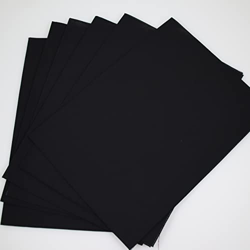 KCS 4/6 pc of 12" x 18" 30cmx45cm 16CT Counted Cotton Aida Cloth Cross Stitch Fabric (Black, 6 pc) - color: Black, size: 6 pc