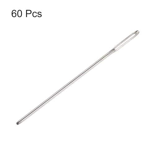 HARFINGTON 60Pcs Large Eye Blunt Needles 2" Tapestry Needle Yarn Sewing Knitting Weaving Needle Stainless Steel for Crochet Projects - size: 2"
