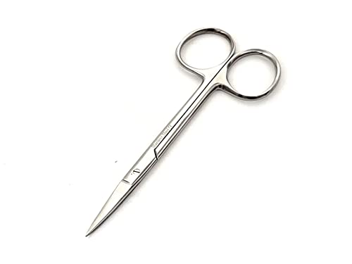 A2Z-IRS01 Stainless Steel Iris Dissecting Scissors 4.5", Straight, Fine Point - color: Silver