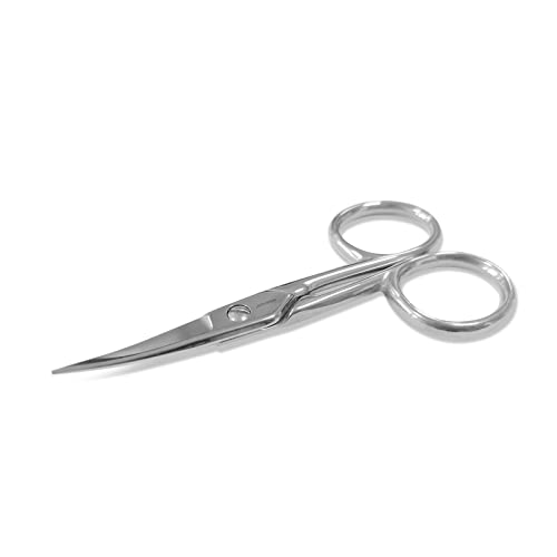 JARVISTAR Small Embroidery Curved Scissors, 4” Forged Stainless Steel Detail Craft Cutter, Sharp Pointed Tip for Fabric Sewing, Needlework, Yarn and DIY Crafts