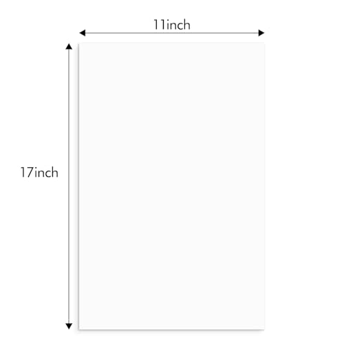 Golden State Art 11x17 White Backing Board, 10 Pack Backer Board for Print - size: 11x17