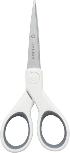 Westcott 5-Inch Micro-Tip Fabric Scissors with Titanium-Bonded Blades - Craft Scissors for Paper and Fabric, Sewing, and More - size: 5-Inch, style: 5" Straight