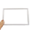 17 X 11" Plastic Cross Stitch Frame Square Embroidery Hoop White DIY Sewing Tools Sewing Hoop Handhold Craft Clip Embroidery Snap Frame Hoop for Cross Stitching Quilting (17 X 11") - size: 17 X 11"