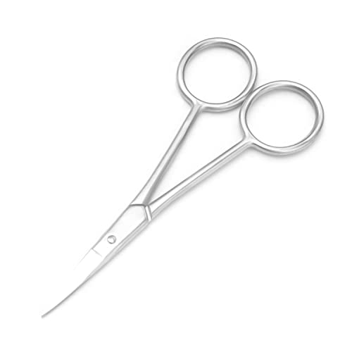Multicolor Professional Grooming Scissors for Facial Hair Removal - color: Silver D