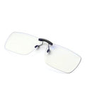 ANYLUV Clip On Blue Light Blocking Glasses Lightweight Rectangle Blue Light Glasses Men for Computer Gaming, Anti Eye Strain - color: A01-clear, size: 60*38mm