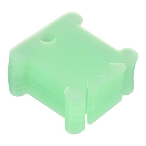 PATIKIL Plastic Floss Bobbins, 100 Pack Thread Cards Cross Cotton for Craft DIY Sewing Storage Case Embroidery, Green - color: Green