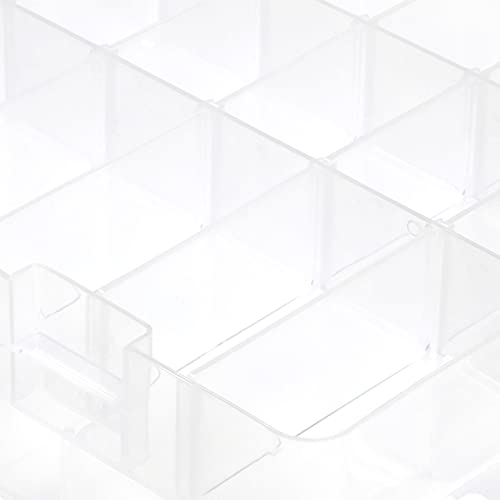 Dritz Double-Sided Thread Storage Box, 48 Compartments, Clear