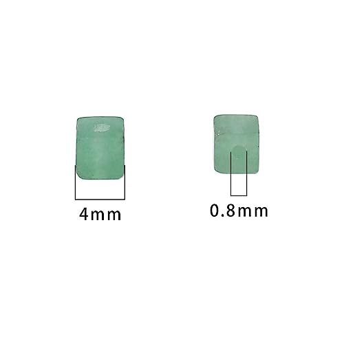 BEADIA Natural Green Aventurine Square Stone Beads 4x4mm 85pcs Cube Loose Semi Gemstone Beads for Jewelry Making Design - color: Green Aventurine