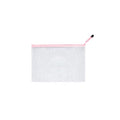 Mesh Zipper Pouch Bag, A3 Zipper File Bag for Organizing Storage, Waterproof, Pink, 17" x 12"/44cm x 32cm - color: Pink