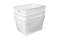 18x13x12" (3 Pack) Space Age Handled Storage Mail Tote, Natural - color: Natural