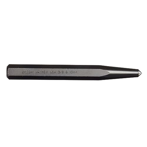 Mayhew Tools 24004 Center Punch, 3/8" - 10 mm x 6-1/4", Black Oxide Finish - size: 3/8" - 10 mm x 6-1/4"