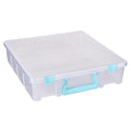 ArtBin Super Satchel 1-Compartment Craft Storage Box, Clear - color: Aqua Accents, size: 1 Pack