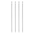 HARFINGTON 4pcs Upholstery Needles 3mm Diameter 150mm (5.91") Extra Long Large Eye Stitching Sewing Straight Hand Needles Stainless Steel for Leather Tapestry Embroidery Tufting Webbing - size: 150mm
