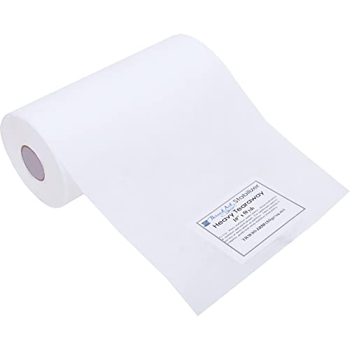 Threadart Tearaway Embroidery Stabilizer | Heavy Weight 10" x 50 yd roll - size: HEAVY TEAR-AWAY 10"X50YD ROLL