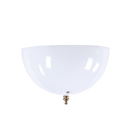 Aspen Creative 28004-15-2, Clip-on Dome Shade in White Finish with Pull Chain Opening, 7 5/8" Diameter x 4" Height, 2 Pack - color: White with Pull Chain Opening - Dome Shade