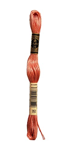 DMC 6-Strand Embroidery Cotton Bundle - Coral Color Family - 5 Skeins of Thread - 8.7yd Skeins