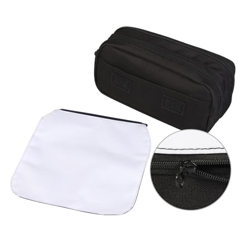 Sublimation Printable Blanks Cosmetic Bags Pencil Case Multipurpose DIY Heat Transfer Makeup Bags Organizer Bag Toiletry Pouch with Removable Flap for Sublimation - color: Blue, size: 2PCS